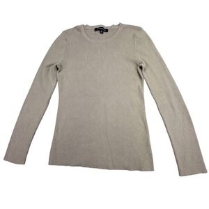 Chadwicks Sweater Womens Size Small Ribbed Knit Long Sleeve Beige‎ Crew Neck